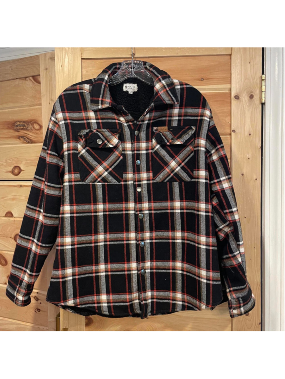 Matix Men's Fleece Lined Plaid Jacket